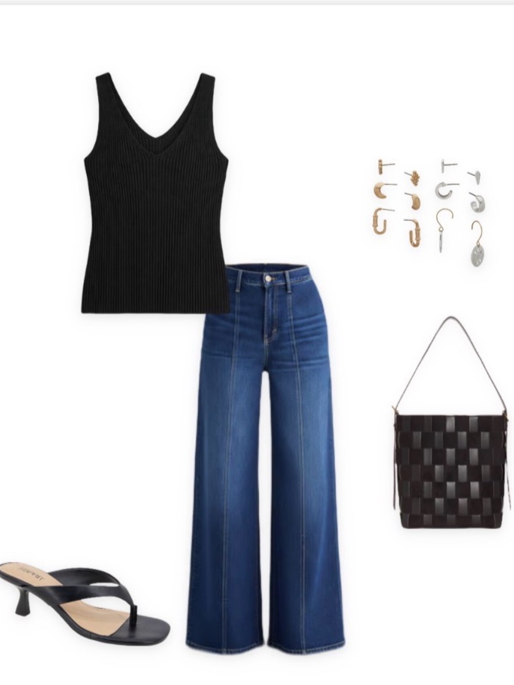 a.n.a Soft Drape Womens Wide Leg Jean